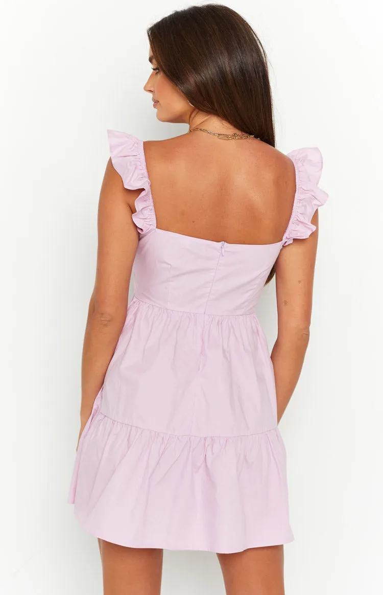 Adair Pink Frill Tiered Mini Dress