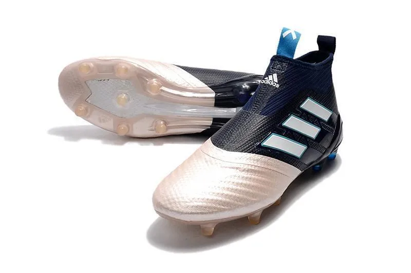 Adidas ACE Purecontrol FG Football Soccer Cleats shoes Gold Blue White