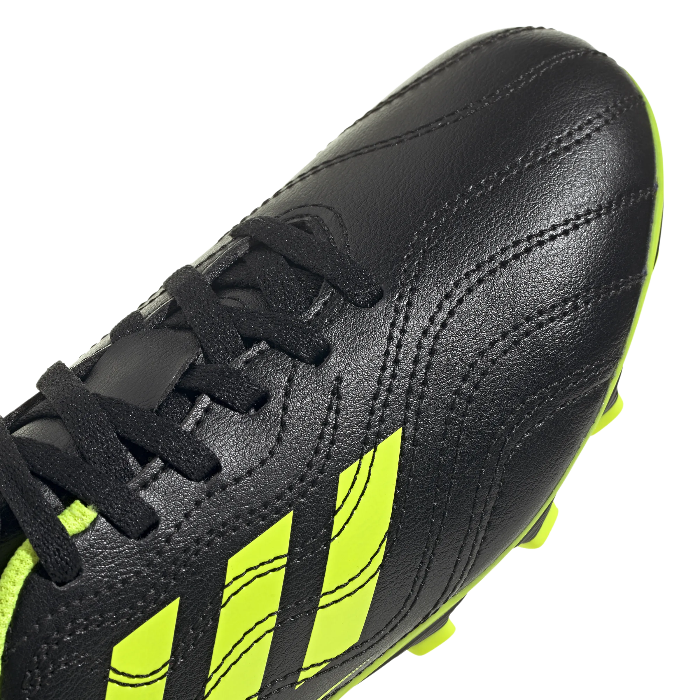 adidas Copa Sense.4 FxG Football Boots - Youth - Black/Yellow/Bright Cyan