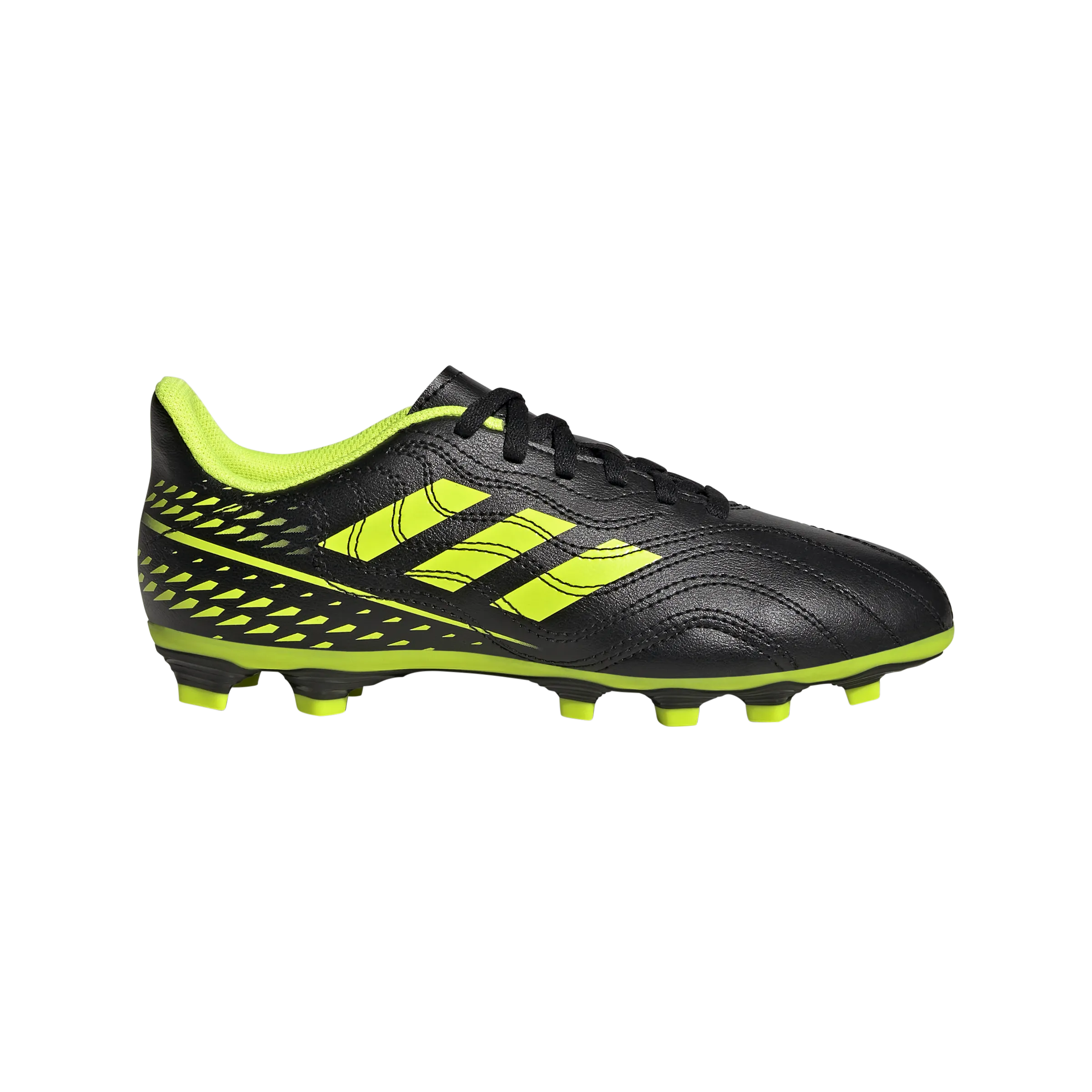 adidas Copa Sense.4 FxG Football Boots - Youth - Black/Yellow/Bright Cyan