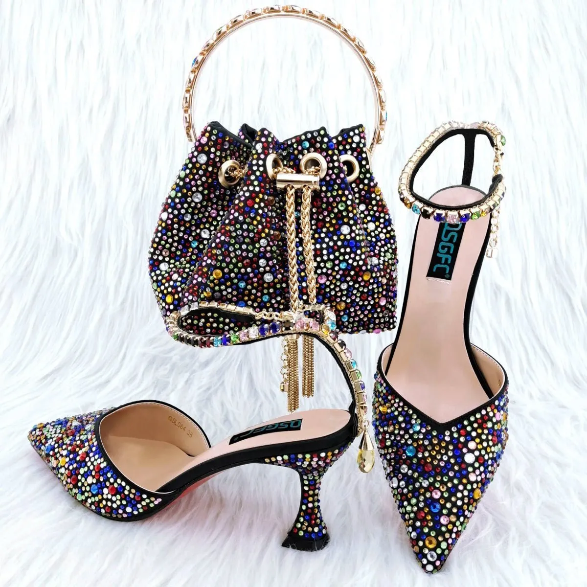 African Style Shoes and Bag Set - New Arrivals for Weddings