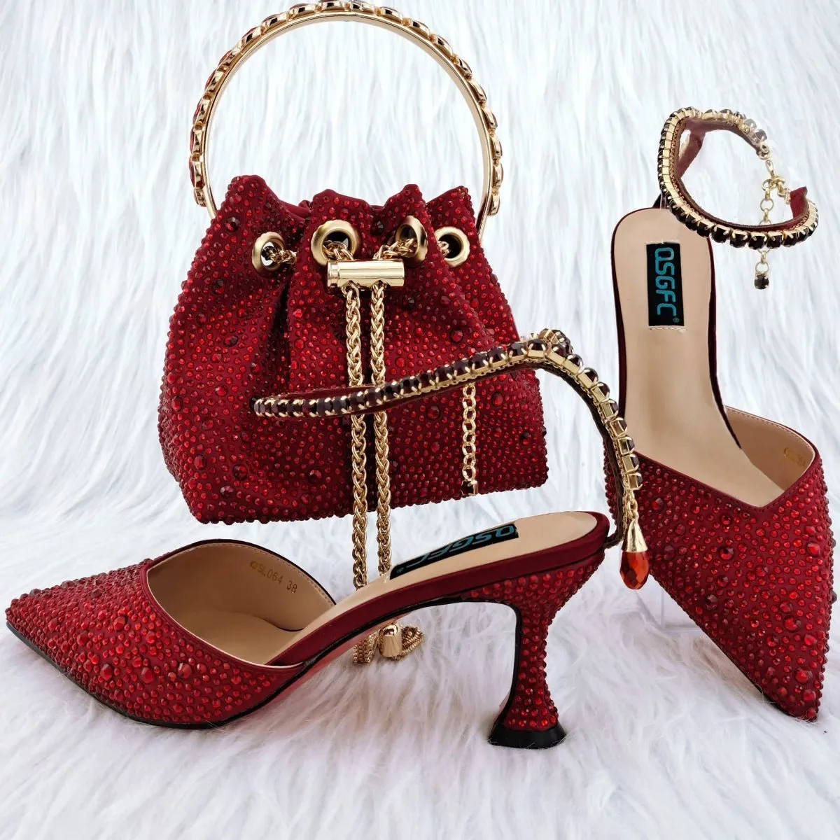 African Style Shoes and Bag Set - New Arrivals for Weddings