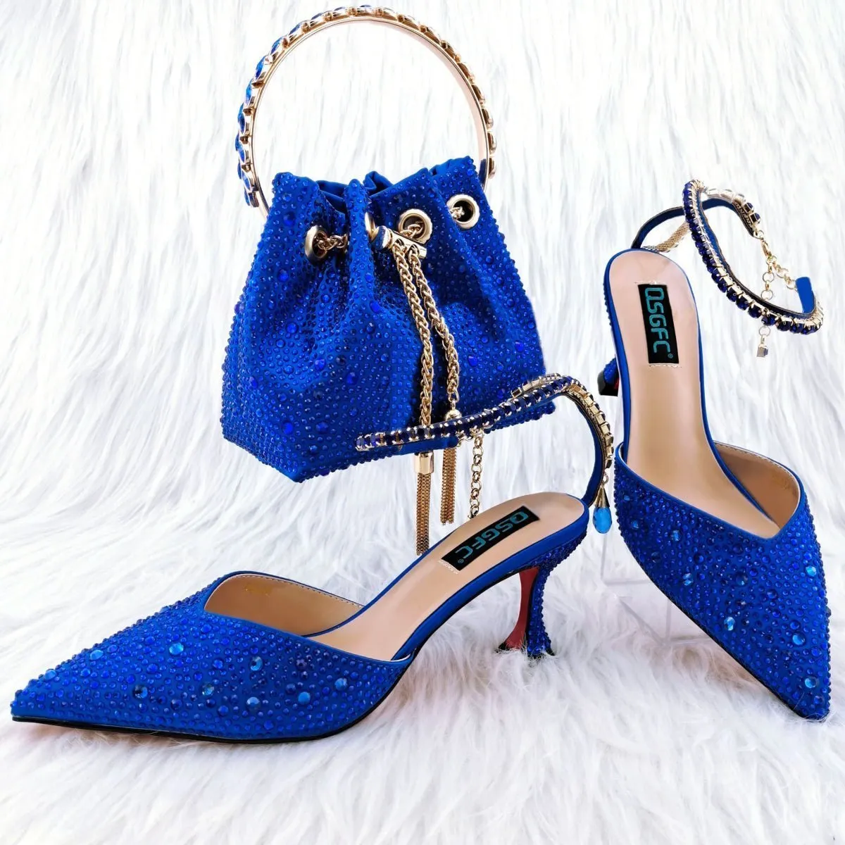 African Style Shoes and Bag Set - New Arrivals for Weddings