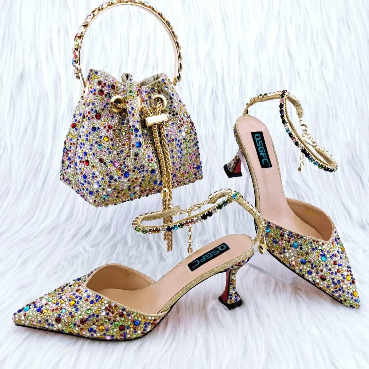 African Style Shoes and Bag Set - New Arrivals for Weddings