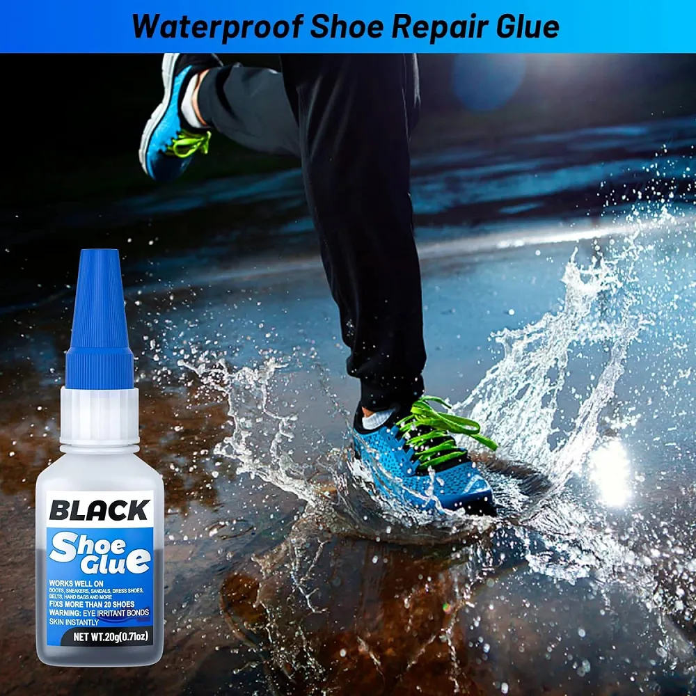 Black Shoe Glue Repair Adhesive | Professional Shoe Repair Glue for Sole Waterproof Quick Dry Adhesive