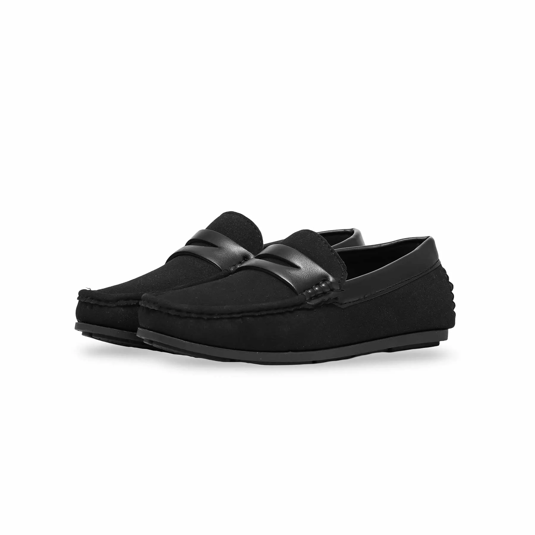 Boys Black Formal Moccasin KD2194