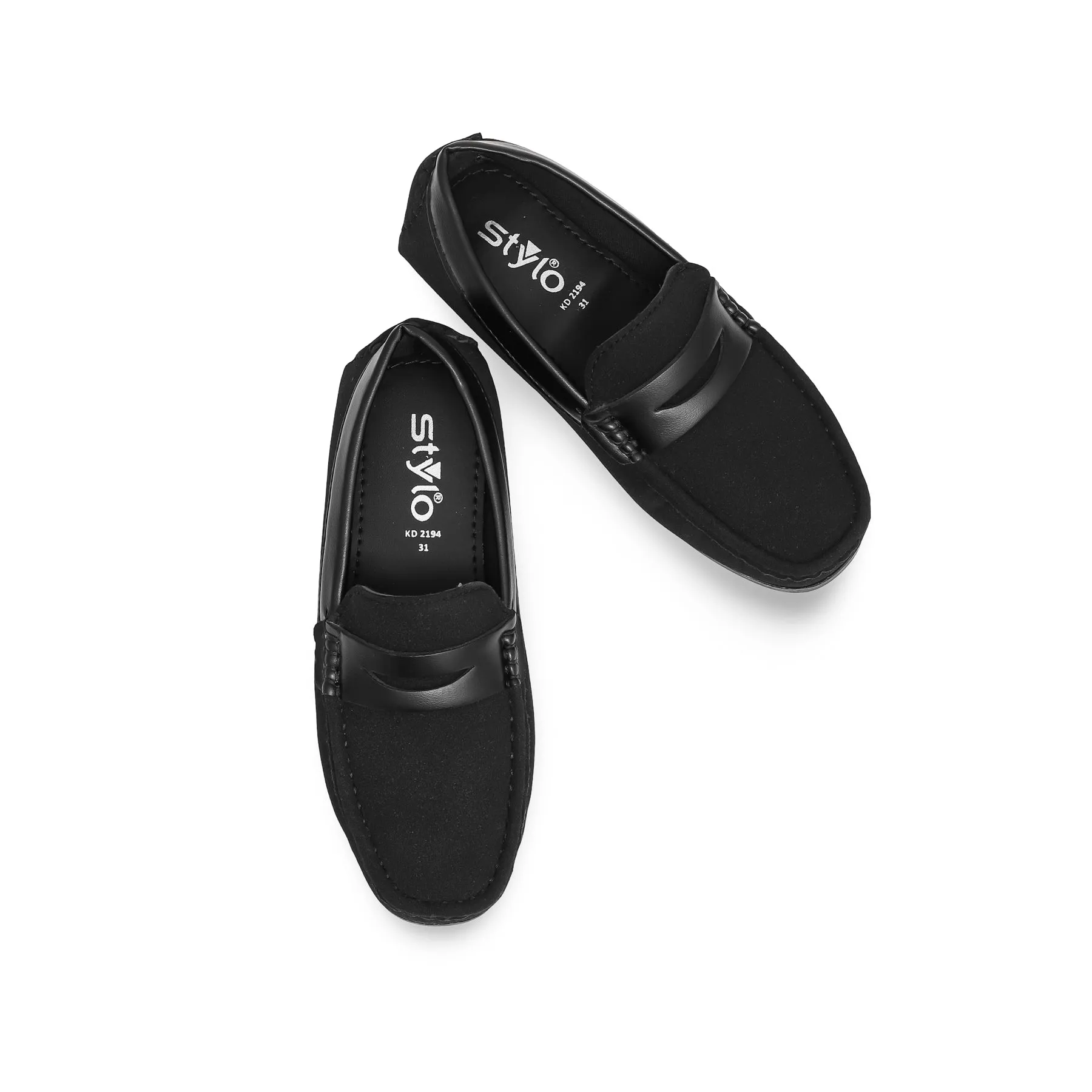 Boys Black Formal Moccasin KD2194