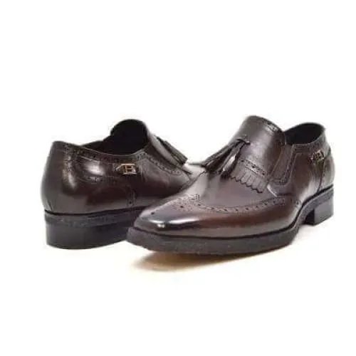 British Walkers Rick Men's Brown Leather Slip On