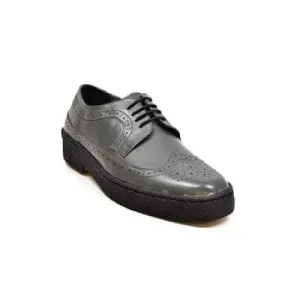 British Walkers Wingtip Low Cut Men's Dark Gray Leather