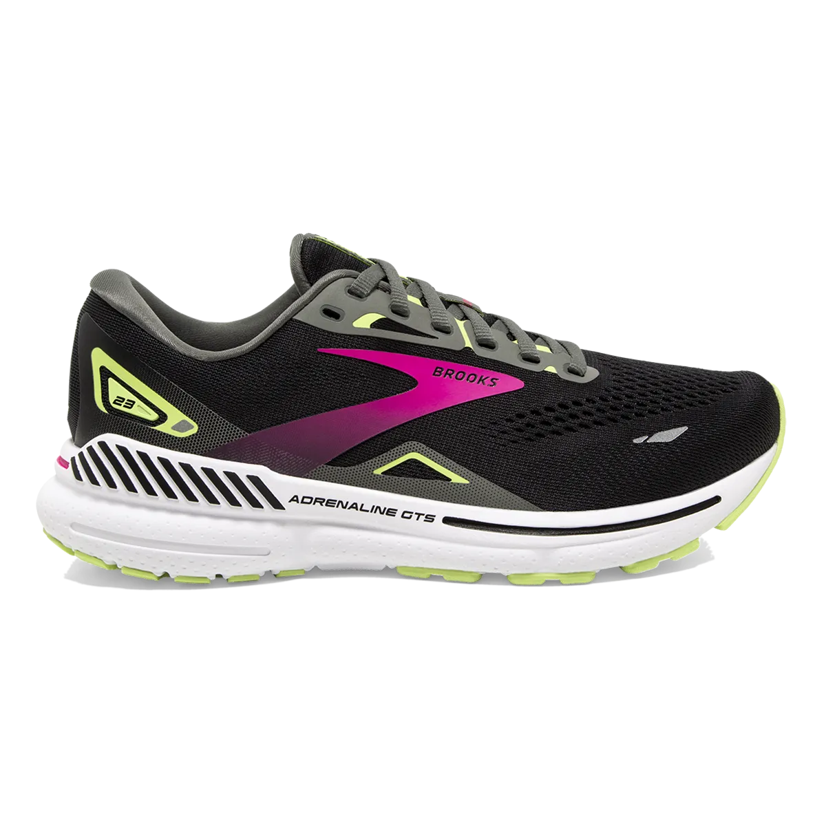 Brooks Adrenaline GTS 23 - Black - Gunmetal - Sharp Green