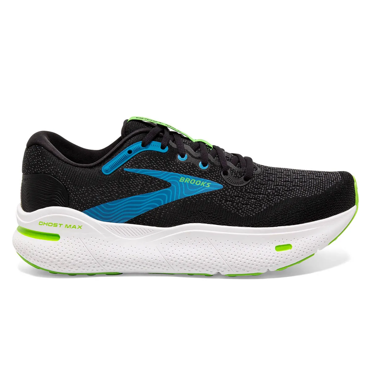 Brooks Ghost Max Mens | Black/atomic Blue/jasmine