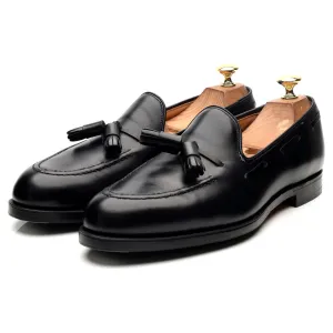 'Cavendish 2' Black Leather Tassel Loafers UK 8 E