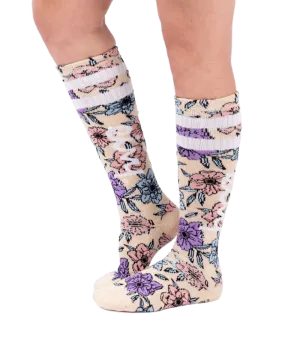 EIVY Women's Cheerleader Wool Snowboard Socks Big Flower