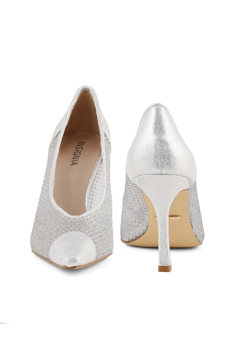 Formal Court Shoes I44400-Silver