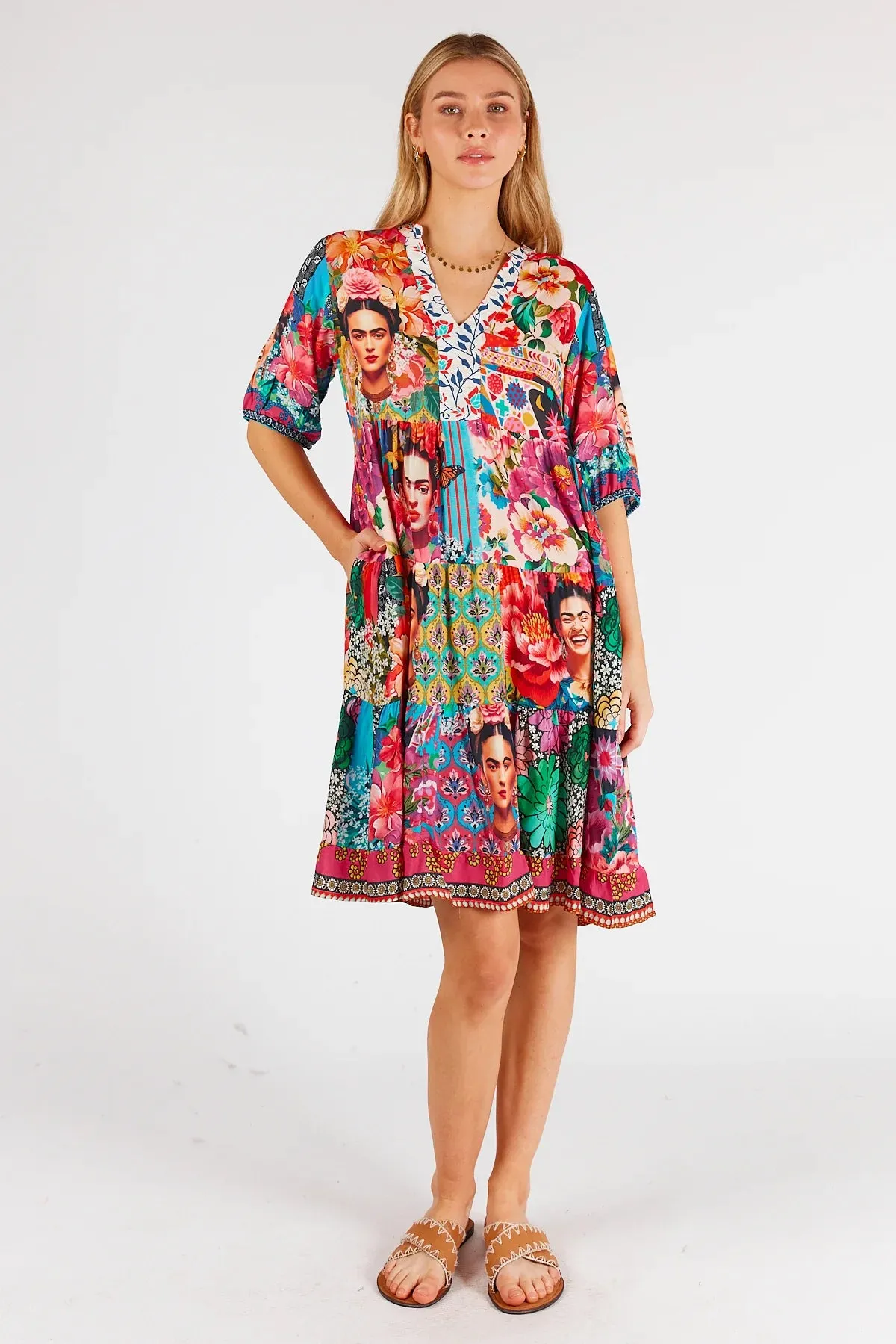 Frida Tiered Dress Multi