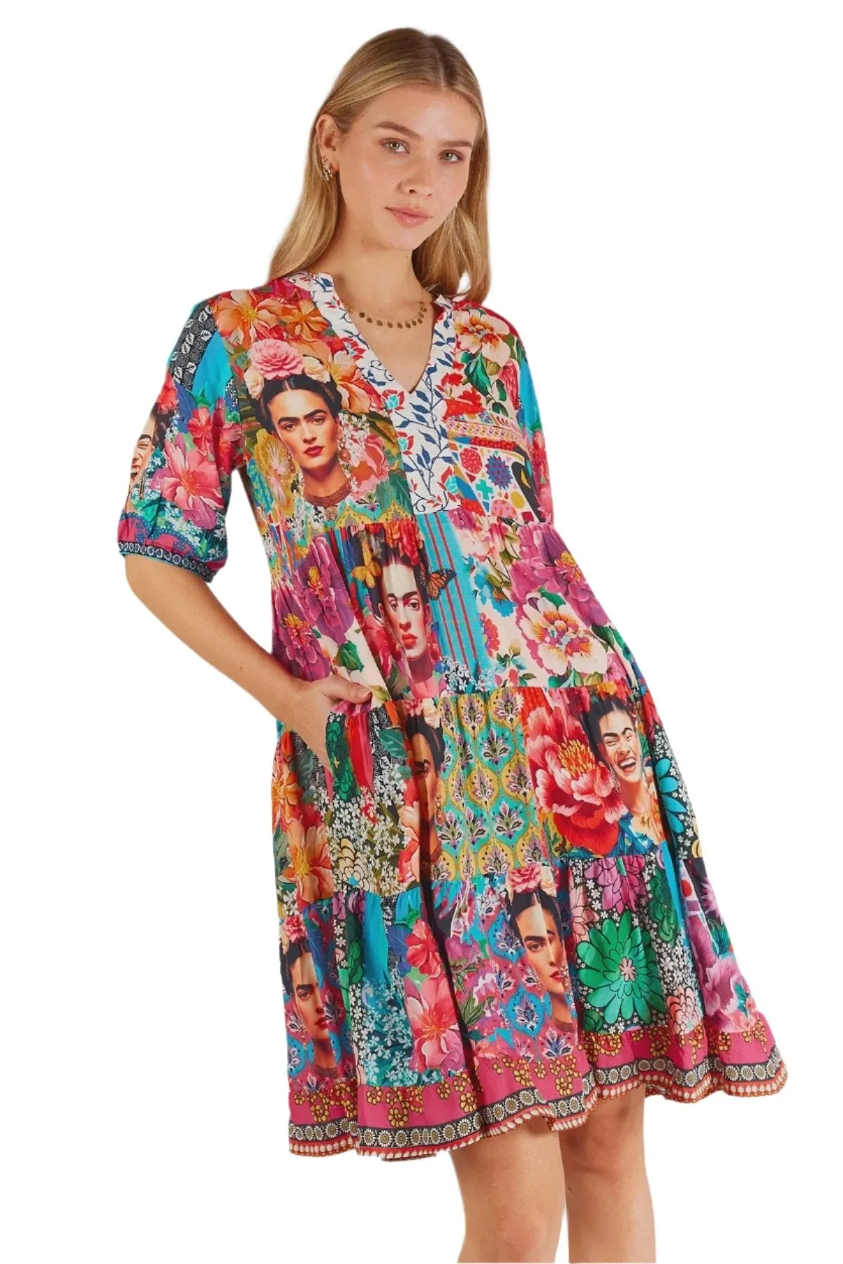 Frida Tiered Dress Multi