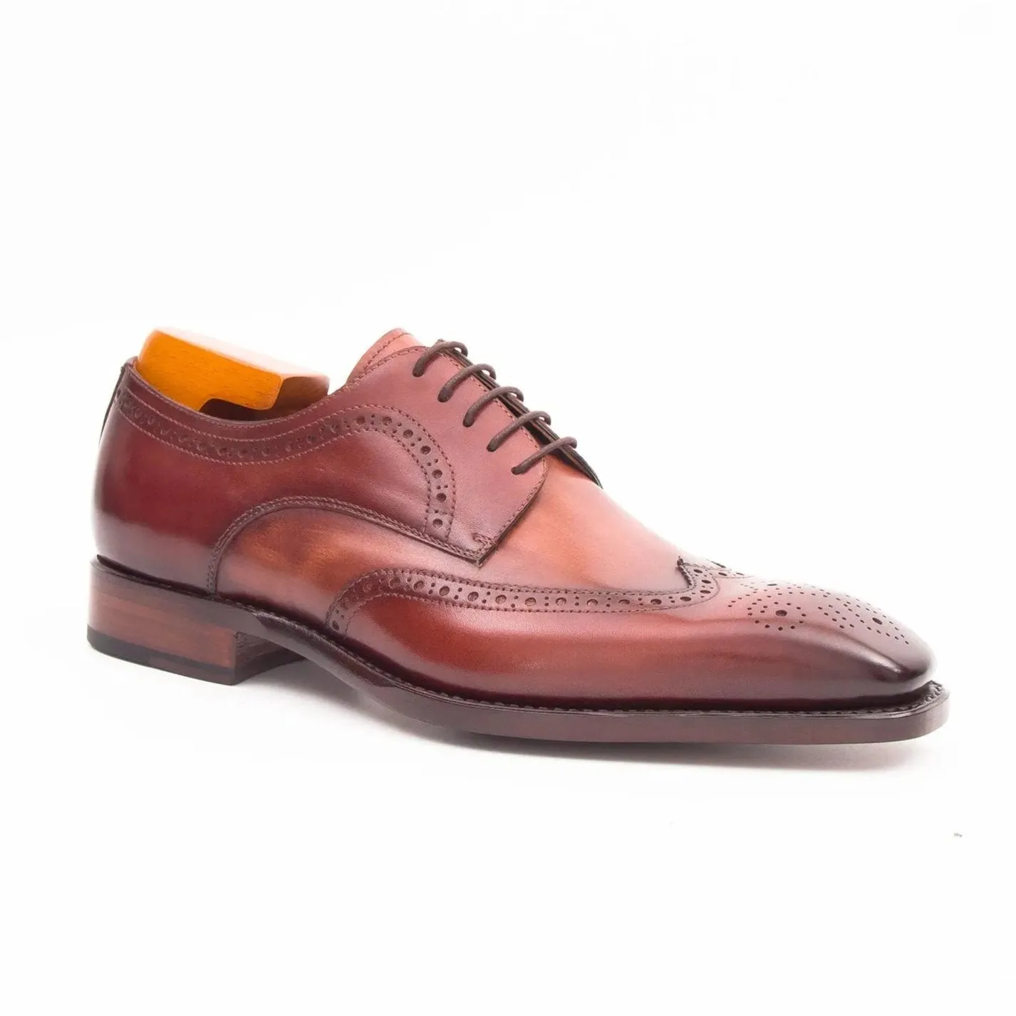 Goodyear welt derby shoes Brogue style Brown