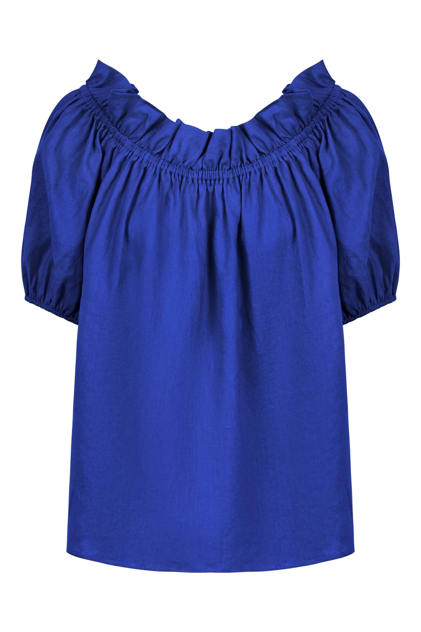 Halcyon Ruched Top - Cobalt