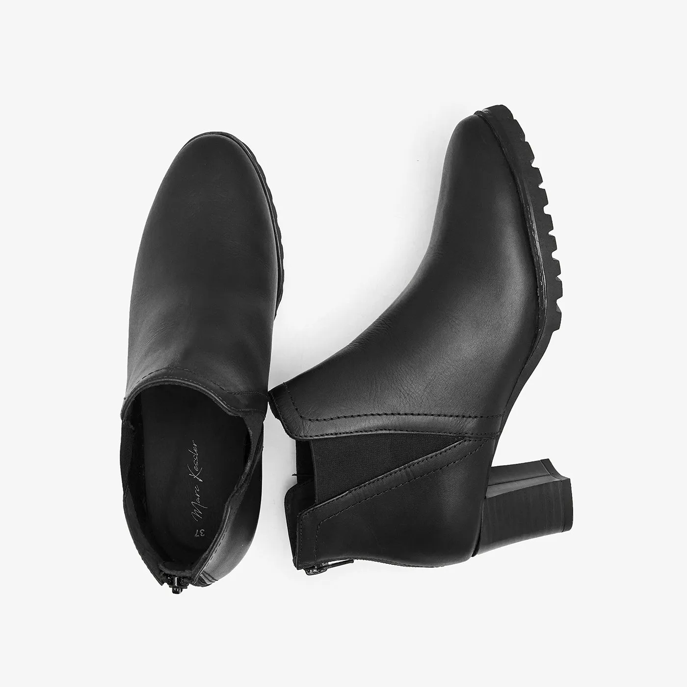 High Heel Leather Boots for Women