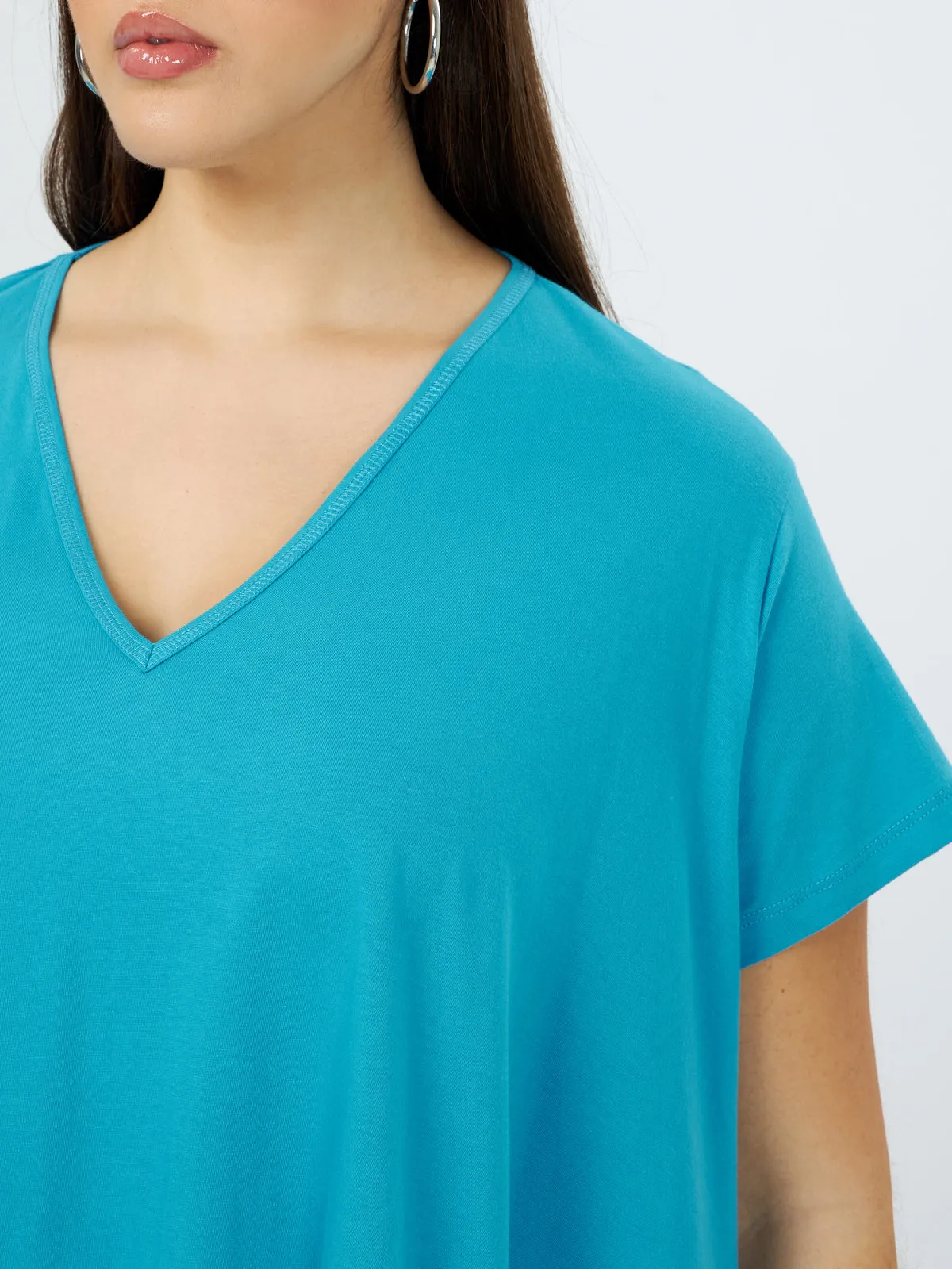 Mat Wide-Fit T-shirt in Blue