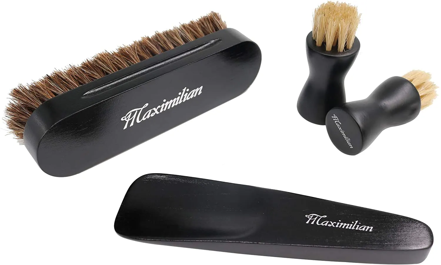 MAXIMILIAN Deluxe Business Leather Shoe Care Kits Shoe Shine Brush Kit for all Leather