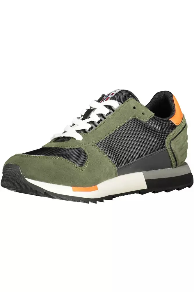 Napapijri Green Leather Men Sneaker