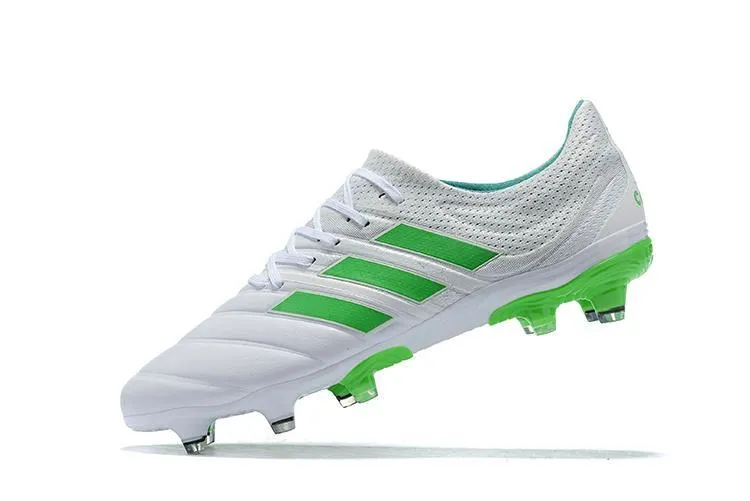 New Adidas Copa 19   FG Exhibit Soccer Cleats Shoes Bright Green White