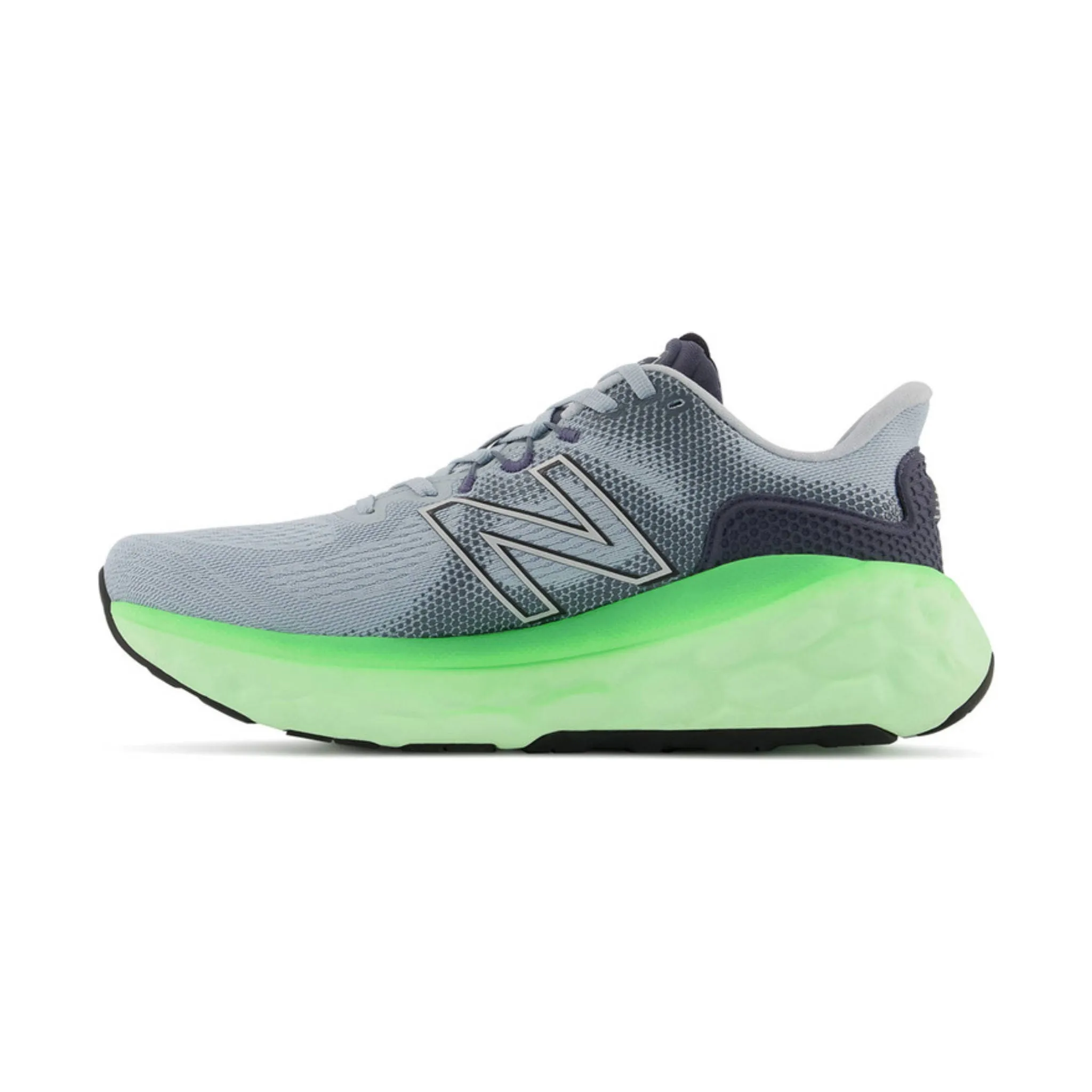 New Balance Men's Fresh Foam More v3 Shoes - Light Slate/Vibrant Spring