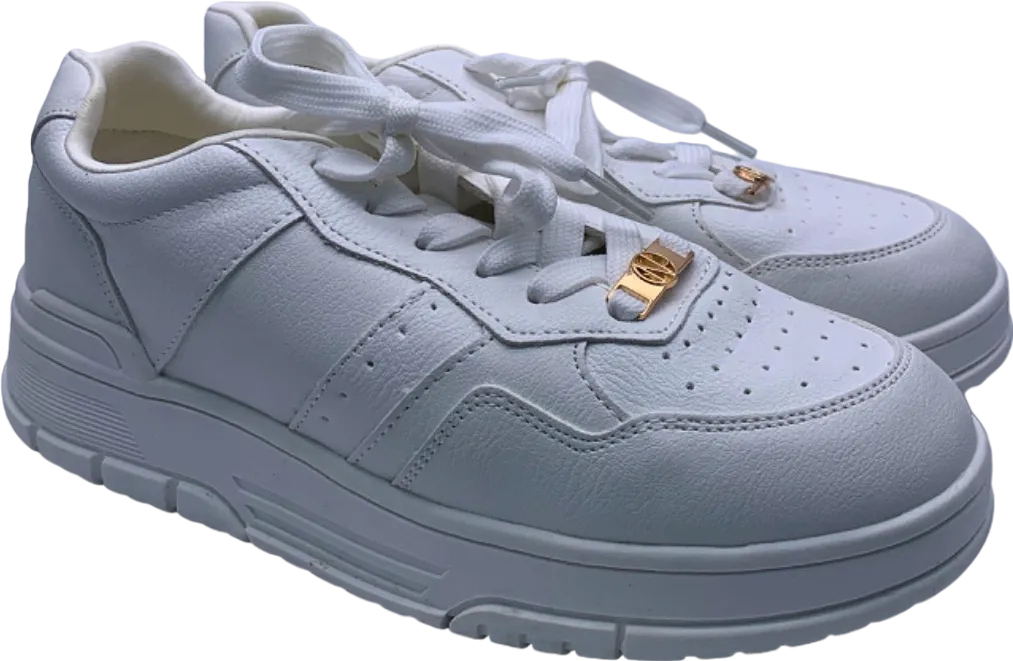 New Look White Leather Sneakers UK 4