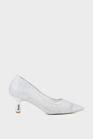 Party Wear Court Shoes IP5000-Silver