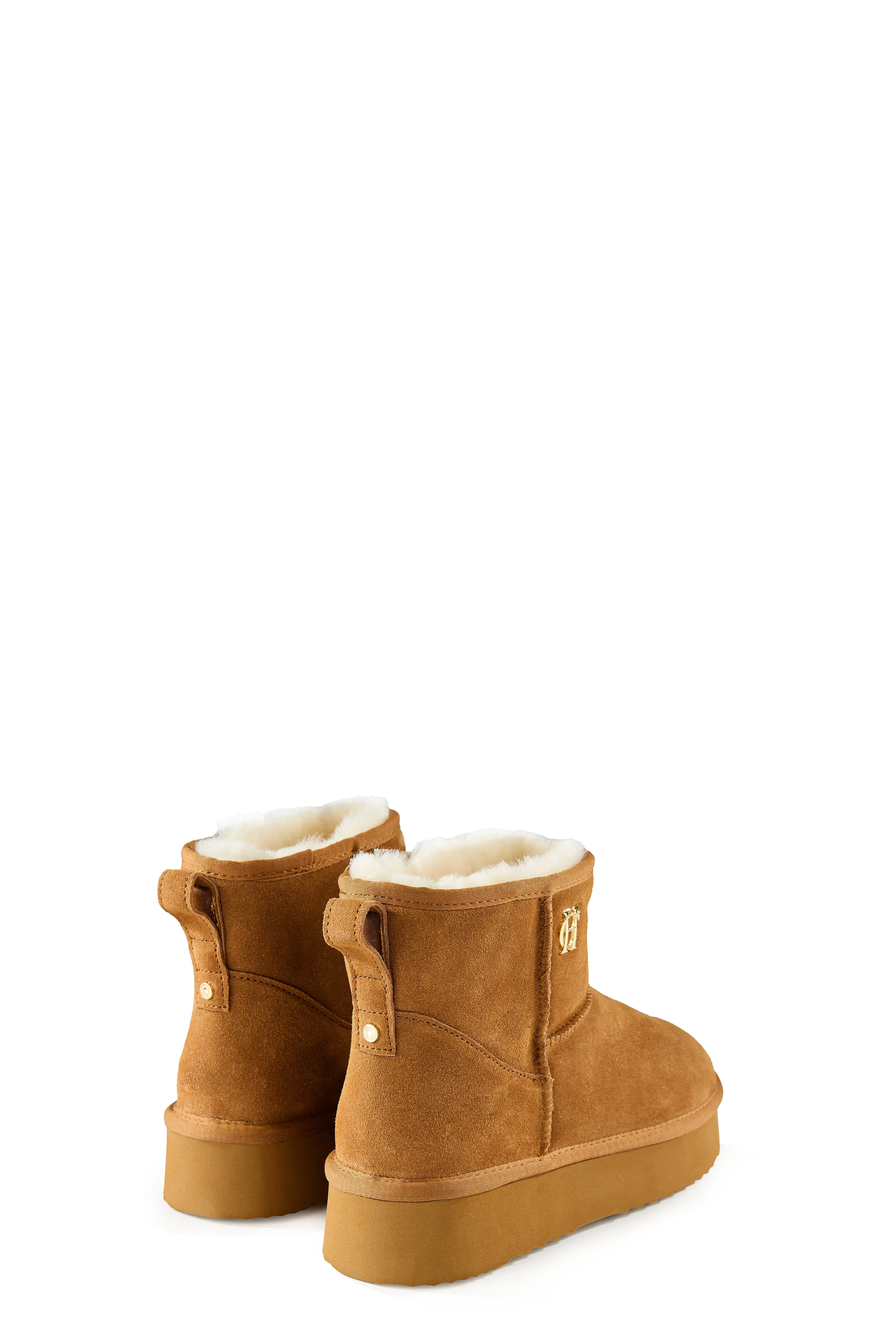 Shearling Platform Boot (Tan)