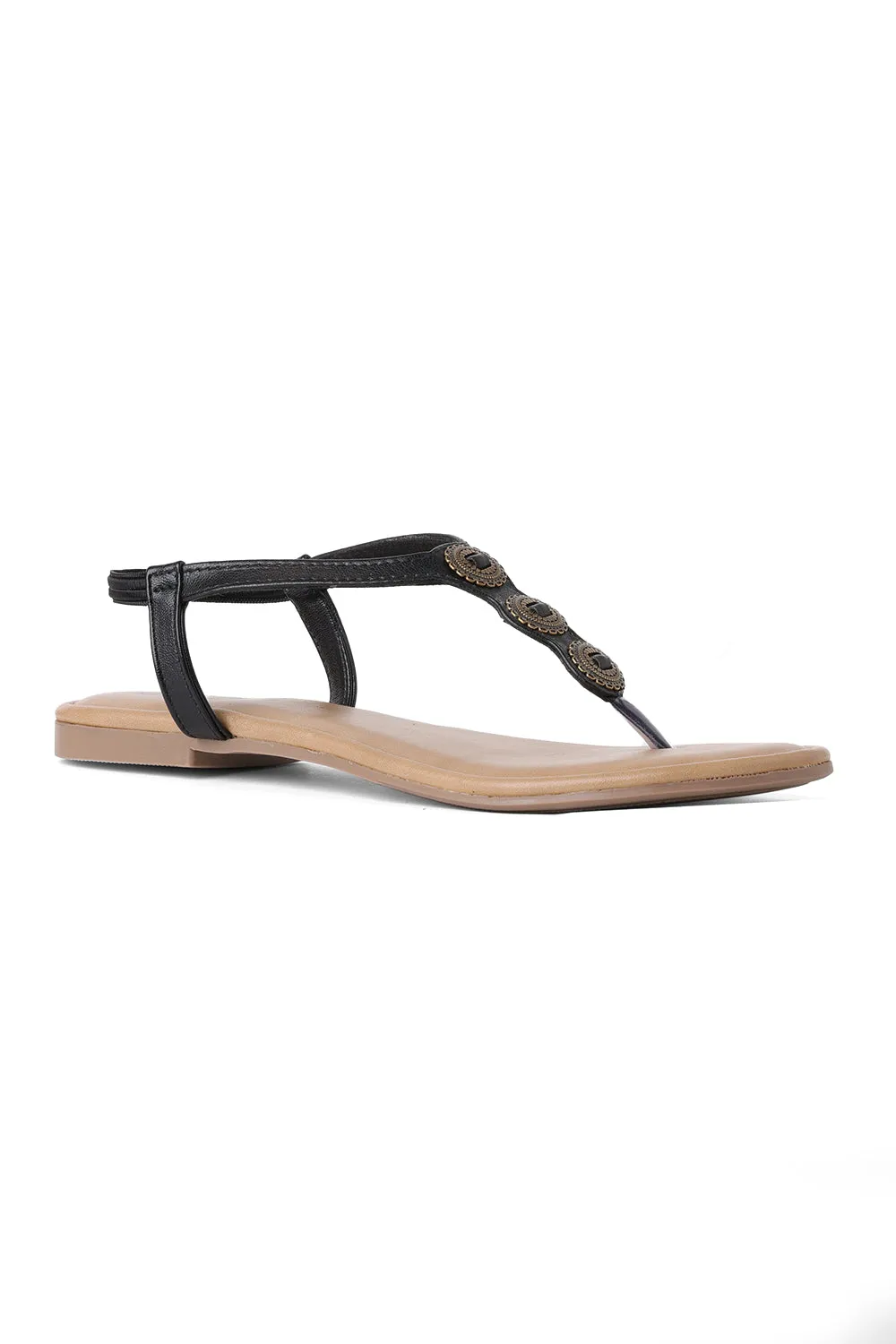 SOLES Thong Strap Coin Sandals