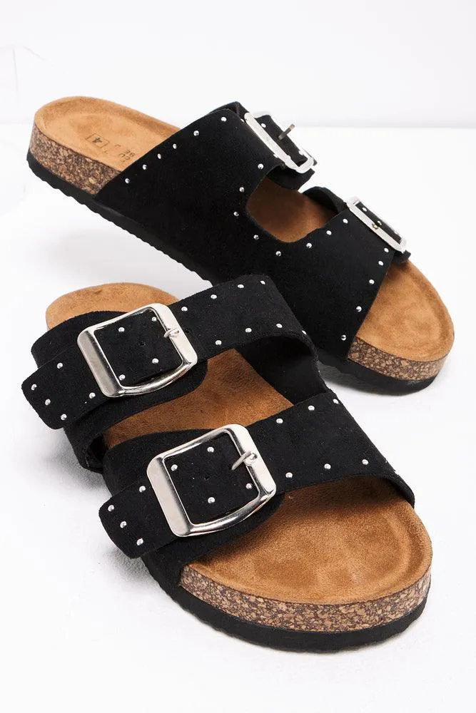 Stud Sandals Black