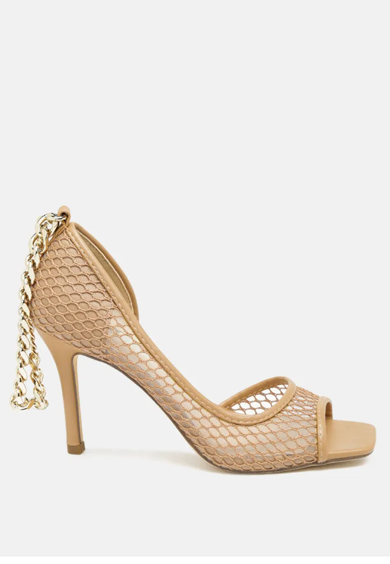 Sugar Stick Jewel Mesh Stiletto Sandals