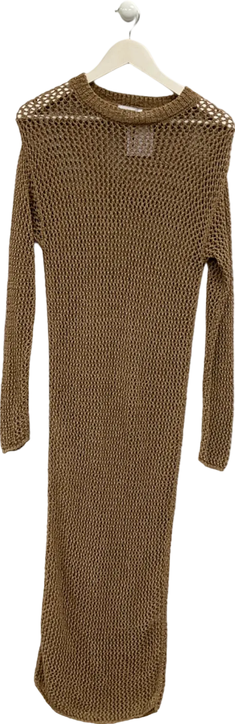 Topshop Khaki Knit Dress UK XS