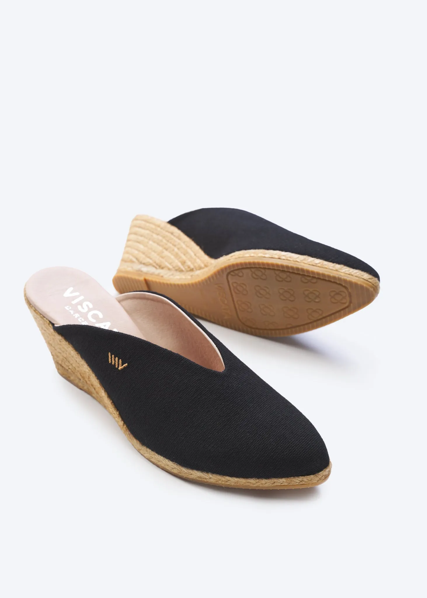 Truja Canvas Espadrille Mule Wedges