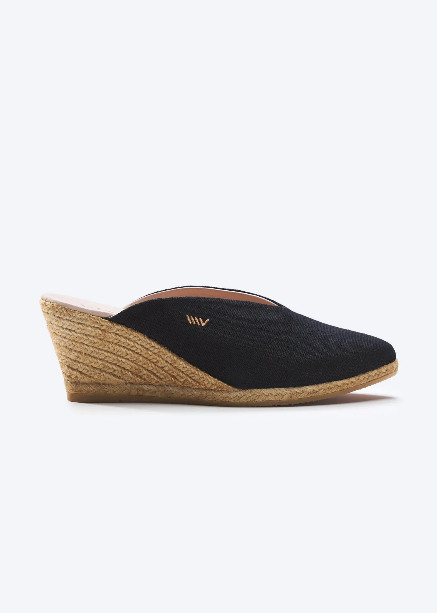 Truja Canvas Espadrille Mule Wedges