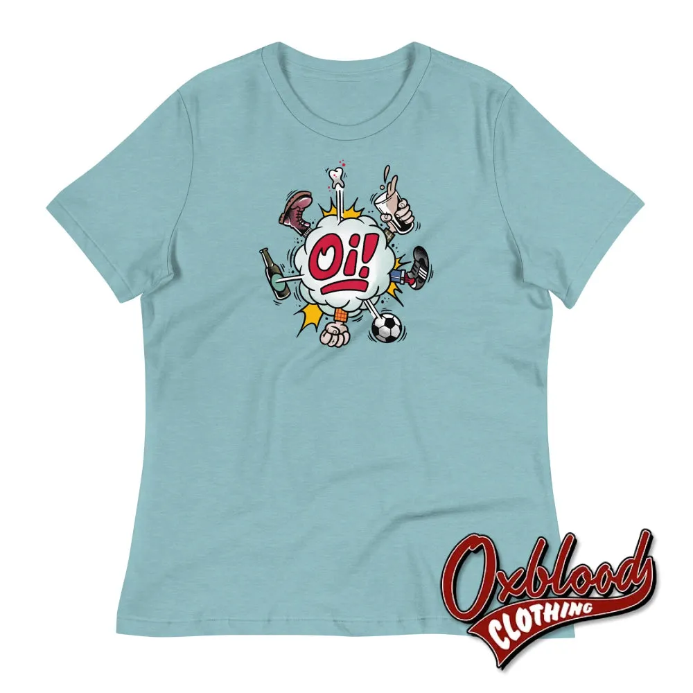 Women's Oi! T-Shirt - Football, Fighting, Drinking & Boots by Duck Plunkett